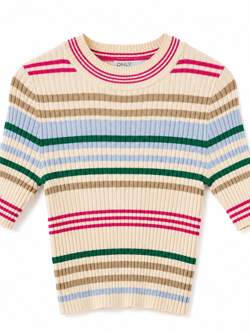 ONLY Women’s Ribbed Striped Knit Top Size Small